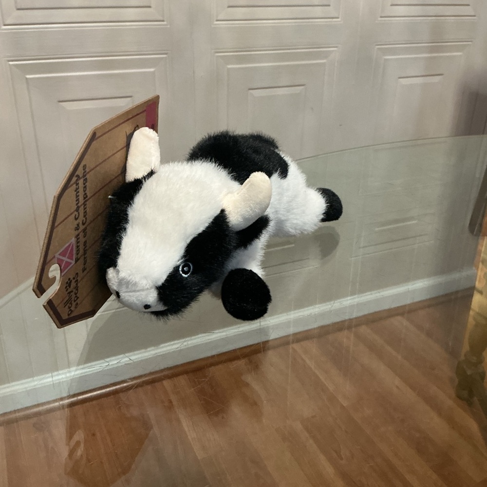 Pally Paws 12” Cow Very Solf Dog Toy w/ Clinker & Squeaker New